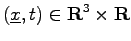 $ ({\underline x},t)\in{\bf R}^3\times{\bf R}$