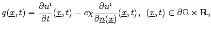 $\displaystyle g(\underline{x},t)=\frac{\partial{u^i}}{\partial
t}(\underline{x}...
...rline{x},t), \hspace{0.2 cm}
(\underline{x},t)\in\partial{\Omega}\times{\bf R},$