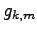 $ g_{k,m}$