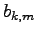$ b_{k,m}$